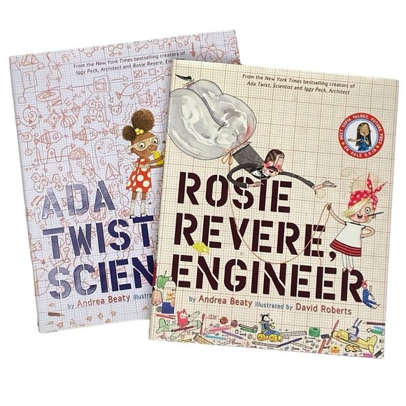 Ada Twist Scientist & Rosie Revere‎ Engineer Hardcover Kids Books Andrea Beaty - Picture 1 of 16